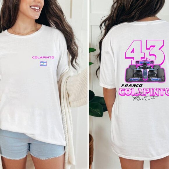 richardinc Tops - Franco Colapinto Formula One Franco Colapinto Shirt, Gasly F1 Shirt